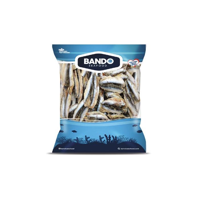 Frozen Anchovy, Wild Caught, Gutted, Plastic Bag, 1 lb – Case of 16